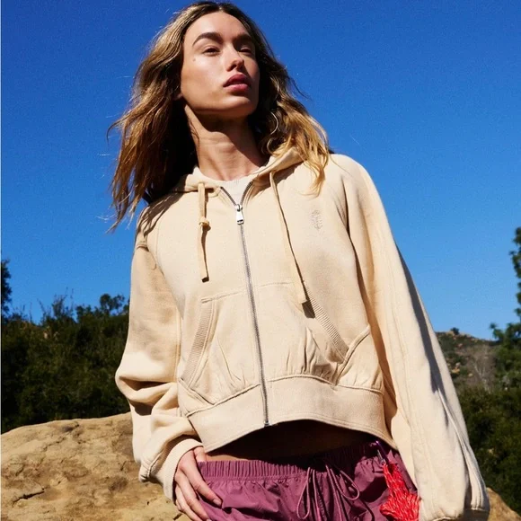 Free People Movement Side Line Zip-Up - Oatmilk - Picture 3 of 8